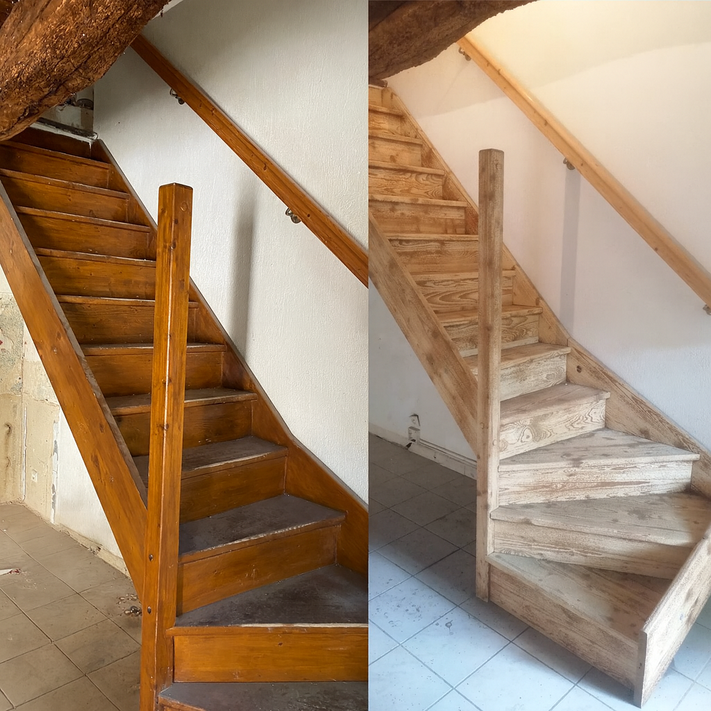 Rénovation du bois par aérogommage