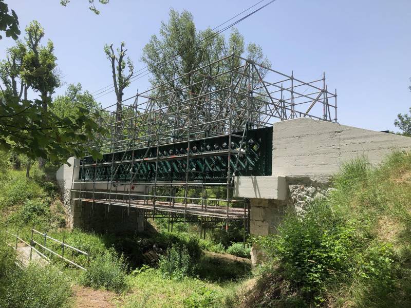 Chantier du pont de la Rimandoule dans la Drôme par Indigo