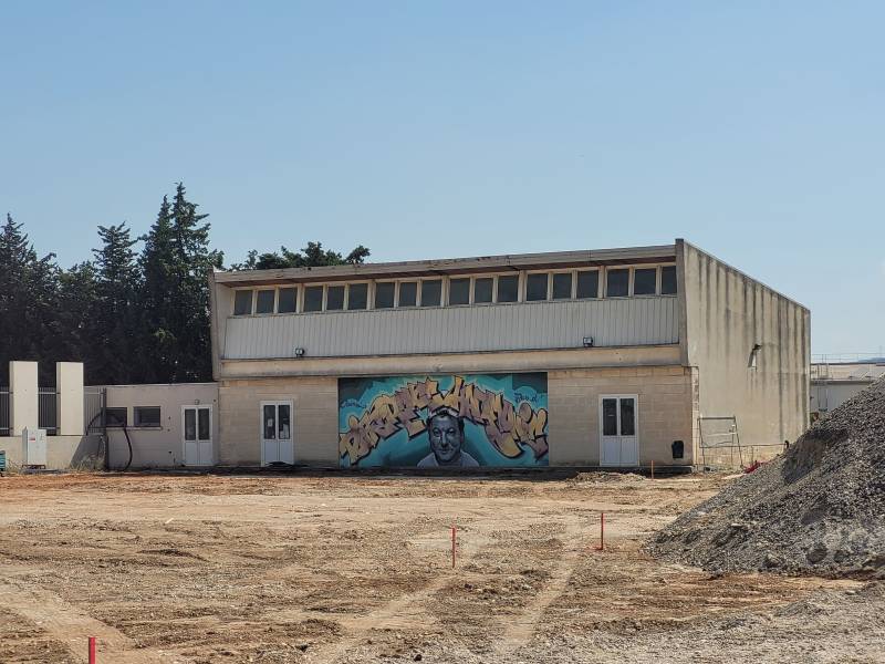 Ravalement à Ravalement de façade du gymnase Voltaire à Remoulins — photo chantier 3